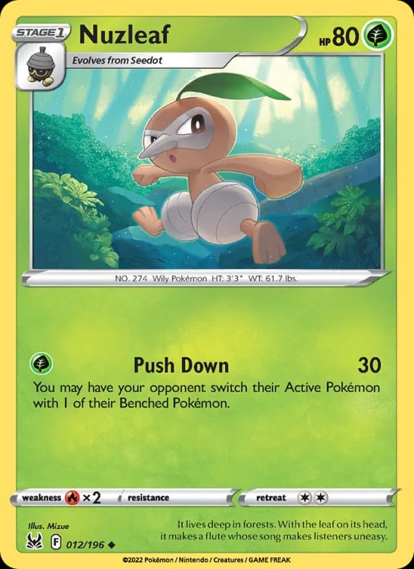 Nuzleaf card in English