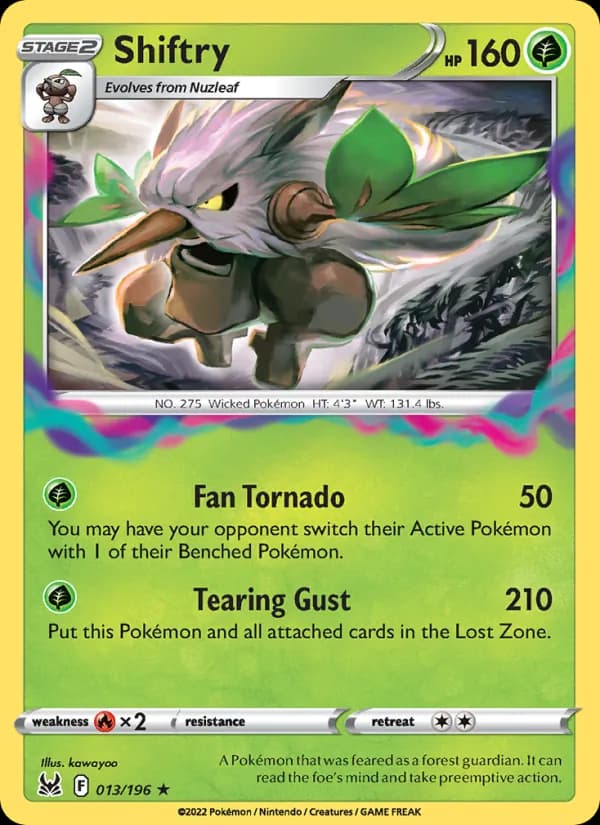 Shiftry card in English