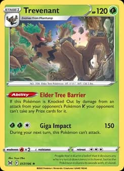 Trevenant card in English
