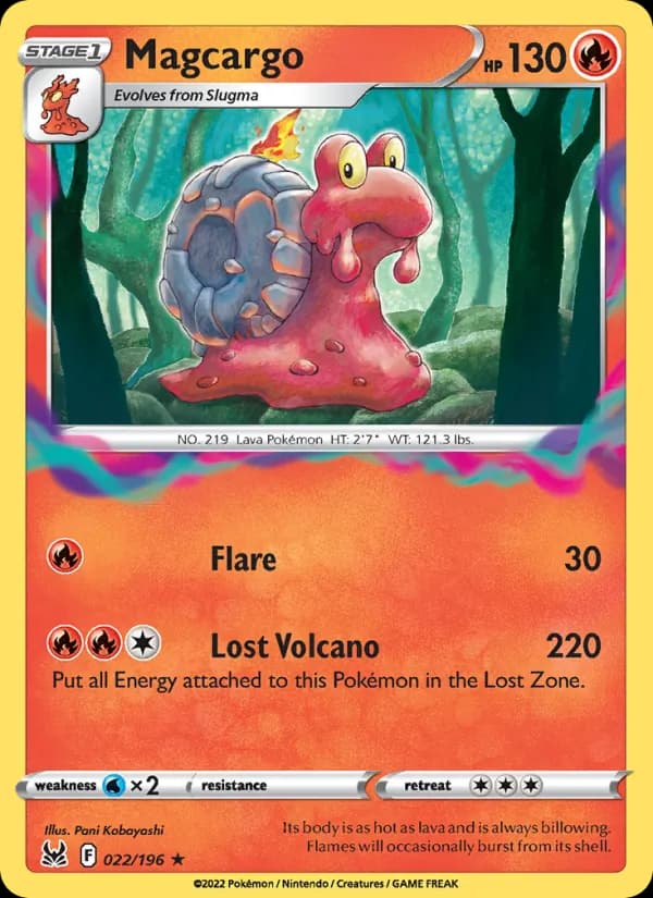 Magcargo card in English