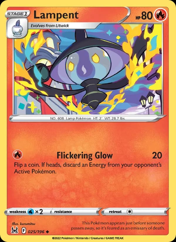 Lampent card in English
