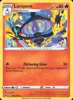 Lampent card in English