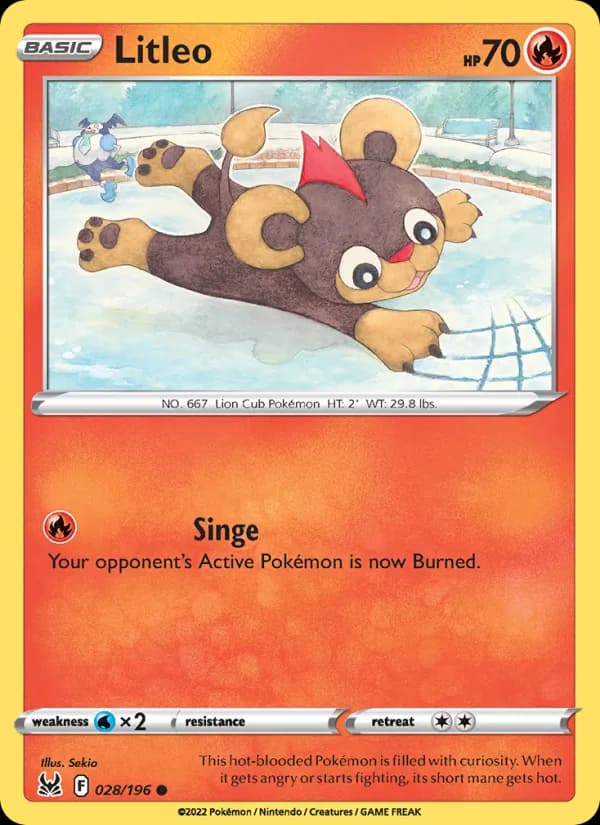 Litleo card in English