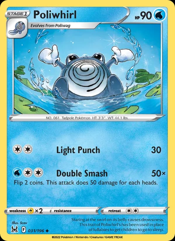 Poliwhirl card in English