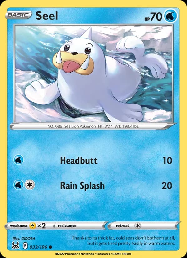 Seel card in English