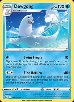 Dewgong card in English