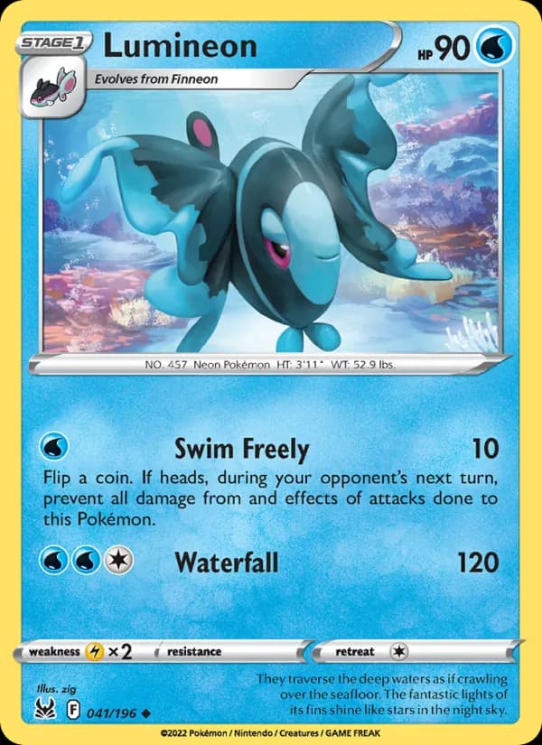 Lumineon card in English