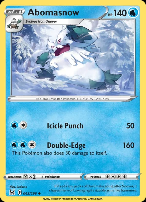 Abomasnow card in English