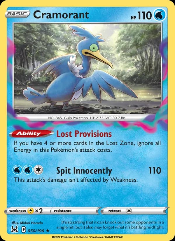 Cramorant card in English