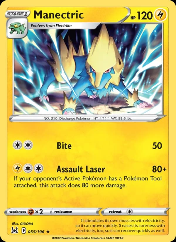 Manectric card in English