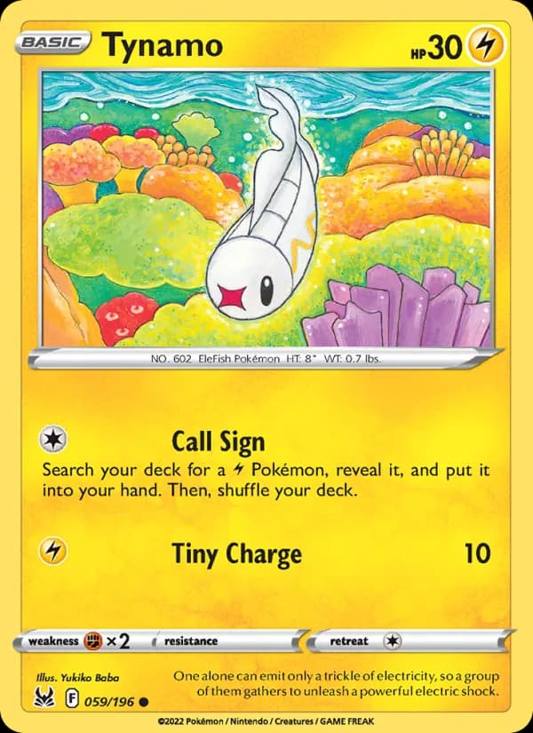 Tynamo card in English