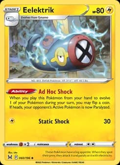 Eelektrik card in English