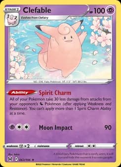 Clefable card in English
