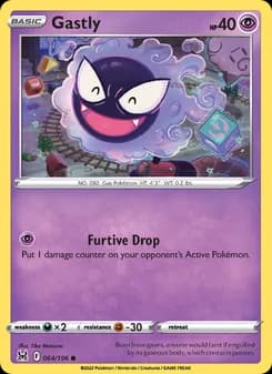 Gastly card in English