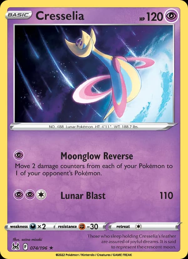 Cresselia card in English
