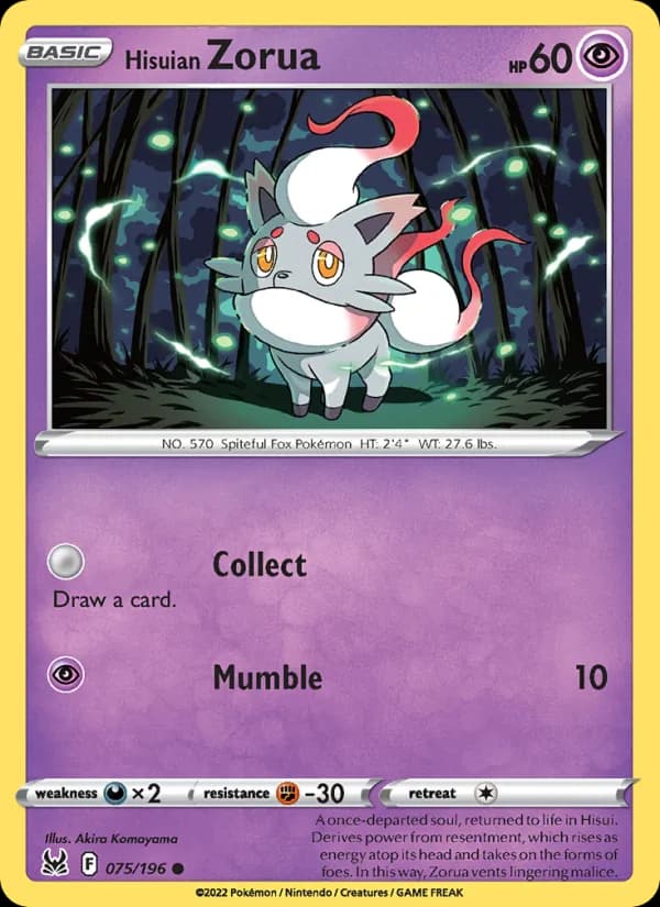 Hisuian Zorua card in English
