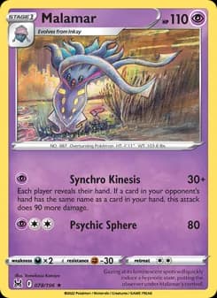 Malamar card in English