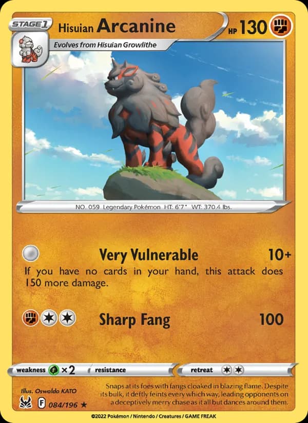 Hisuian Arcanine card in English