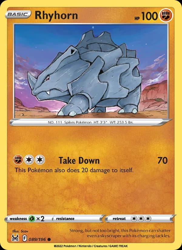 Rhyhorn card in English