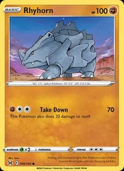 Rhyhorn card in English