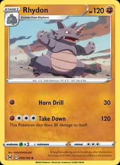 Rhydon card in English