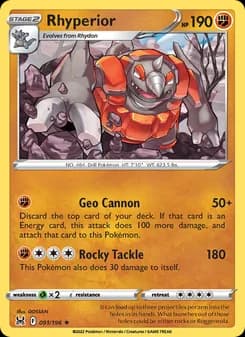 Rhyperior card in English