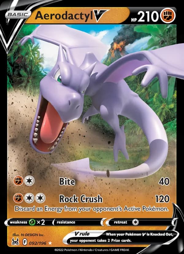 Aerodactyl V card in English