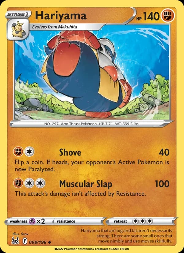 Hariyama card in English