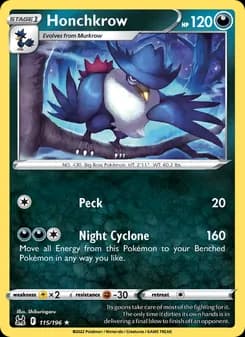 Honchkrow card in English