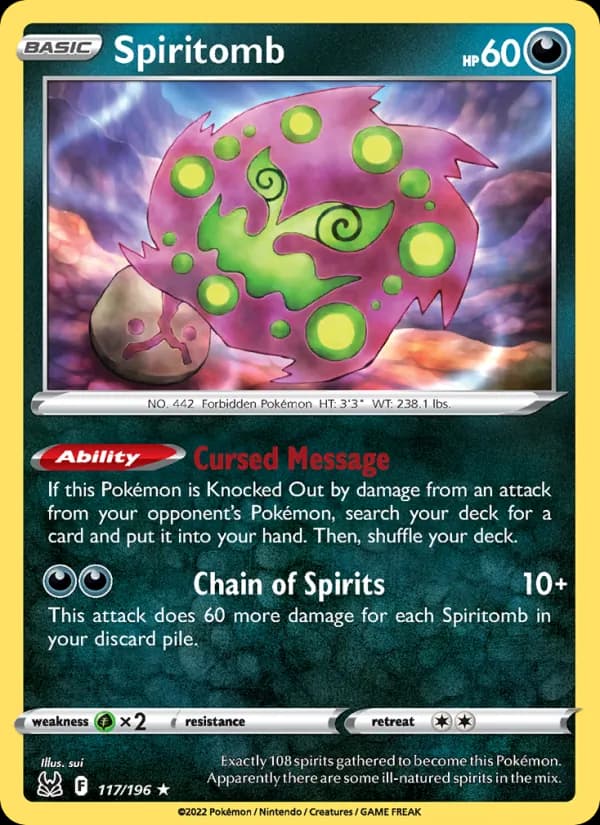 Spiritomb card in English