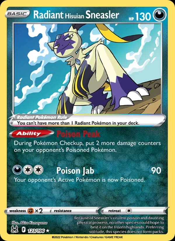Radiant Hisuian Sneasler card in English