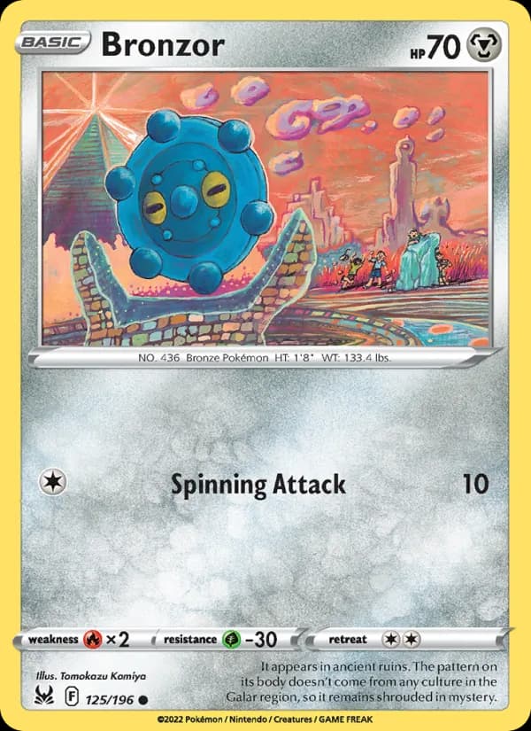 Bronzor card in English