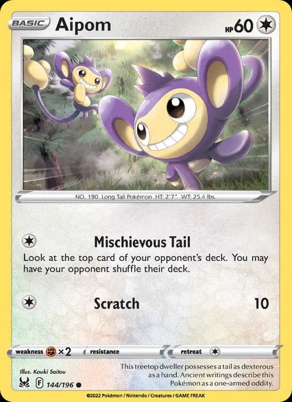 Aipom card in English