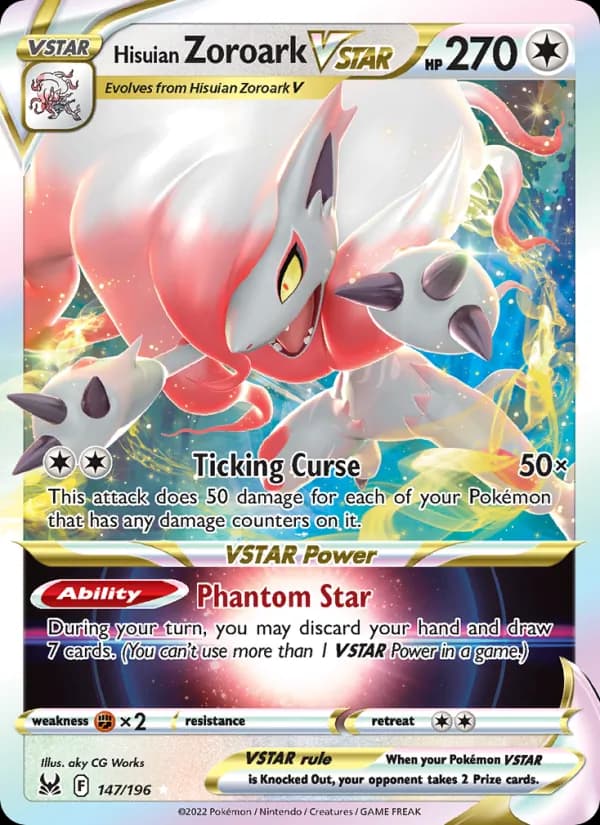 Hisuian Zoroark VSTAR card in English
