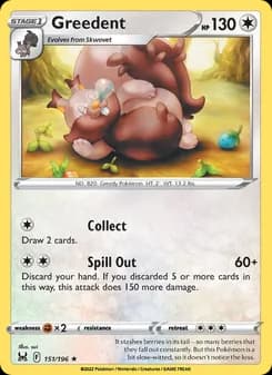 Greedent card in English