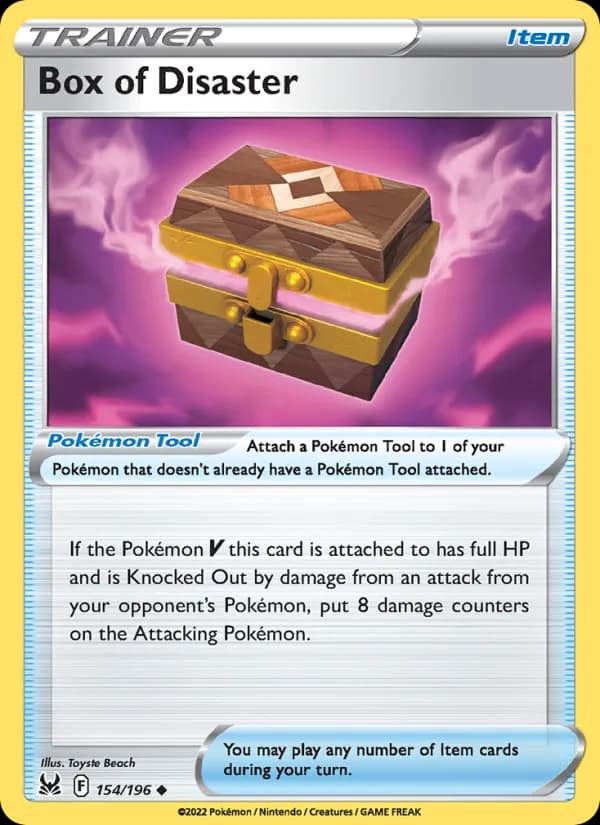 Box of Disaster card in English