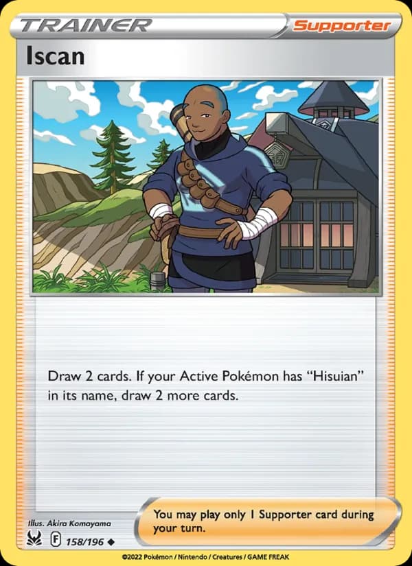 Iscan card in English