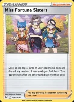 Miss Fortune Sisters card in English