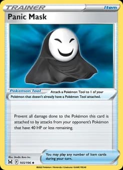 Panic Mask card in English
