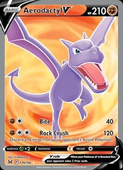 Aerodactyl V card in English