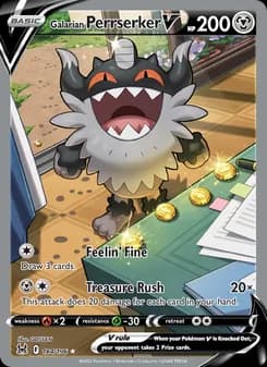 Galarian Perrserker V card in English