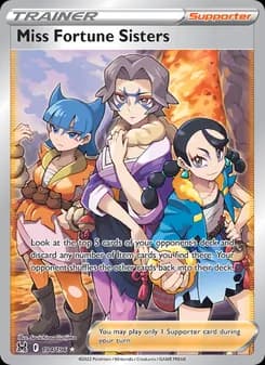 Miss Fortune Sisters card in English