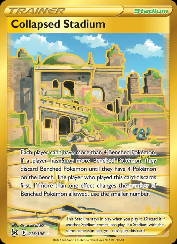 Collapsed Stadium card in English