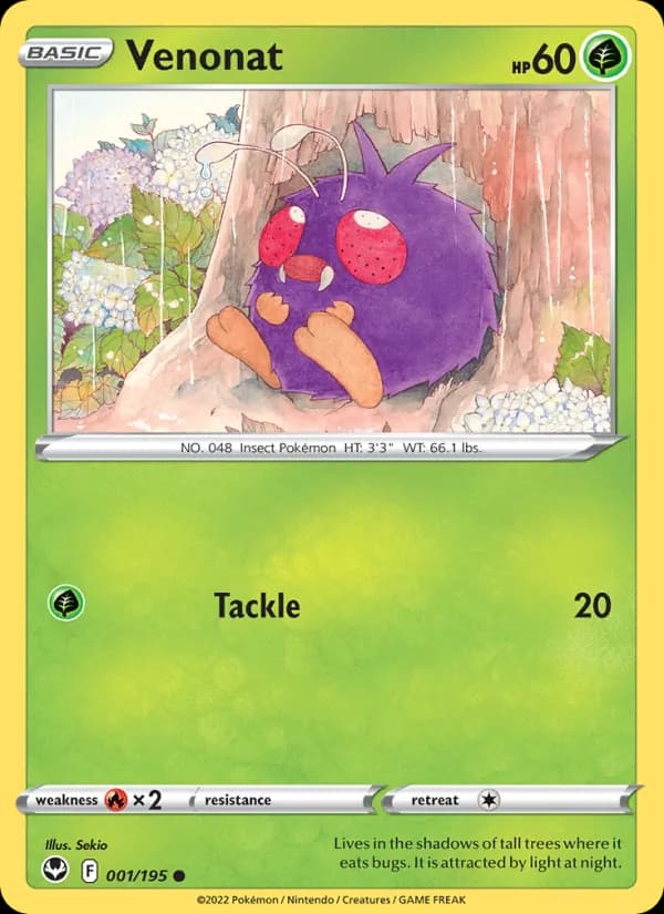 Venonat card in English
