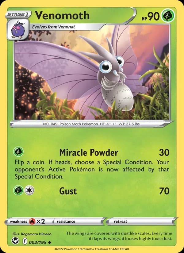 Venomoth card in English
