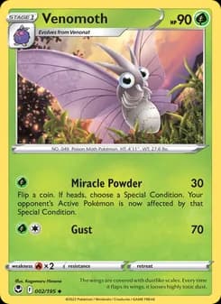 Venomoth card in English