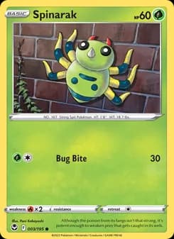 Spinarak card in English