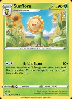Sunflora card in English