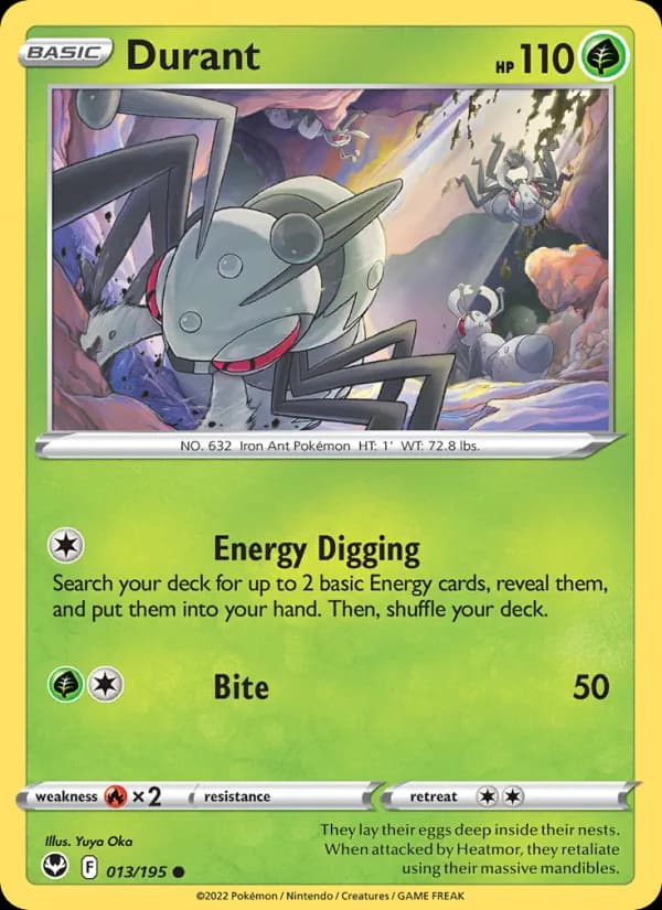 Durant card in English