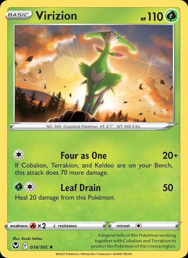 Virizion card in English